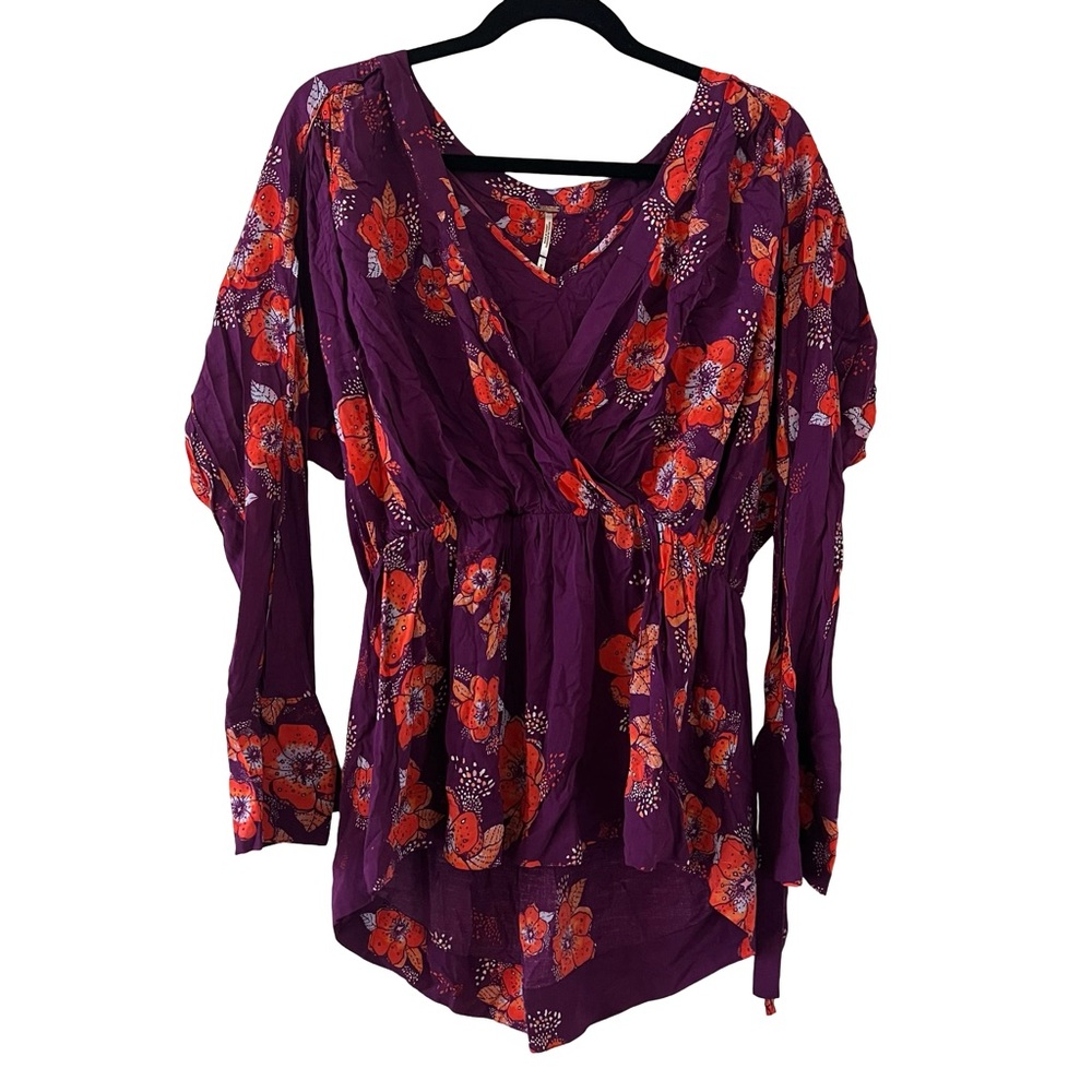 Free People Plum Tuscan Dreams Top